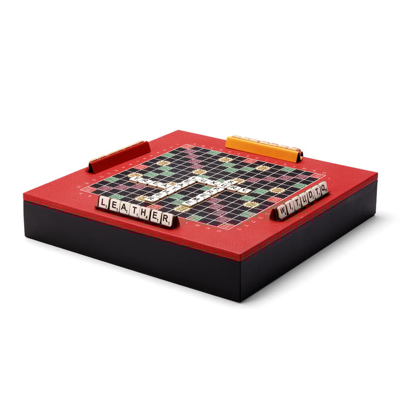 Scrabble Set in Red Jewel Calf