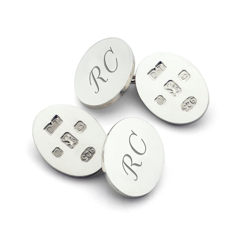 Classic Hallmarked Sterling Silver Cufflinks