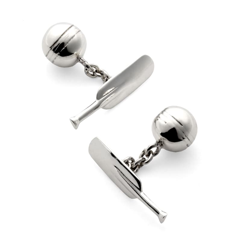 Sterling Silver Cricket Bat & Ball Cufflinks