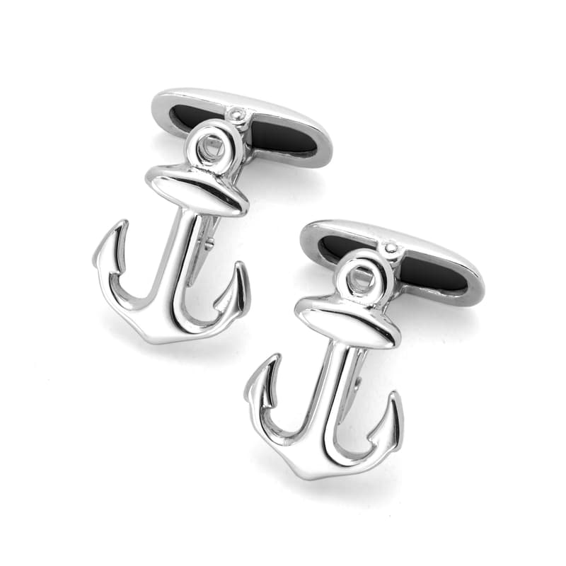 Sterling Silver Anchor Cufflinks