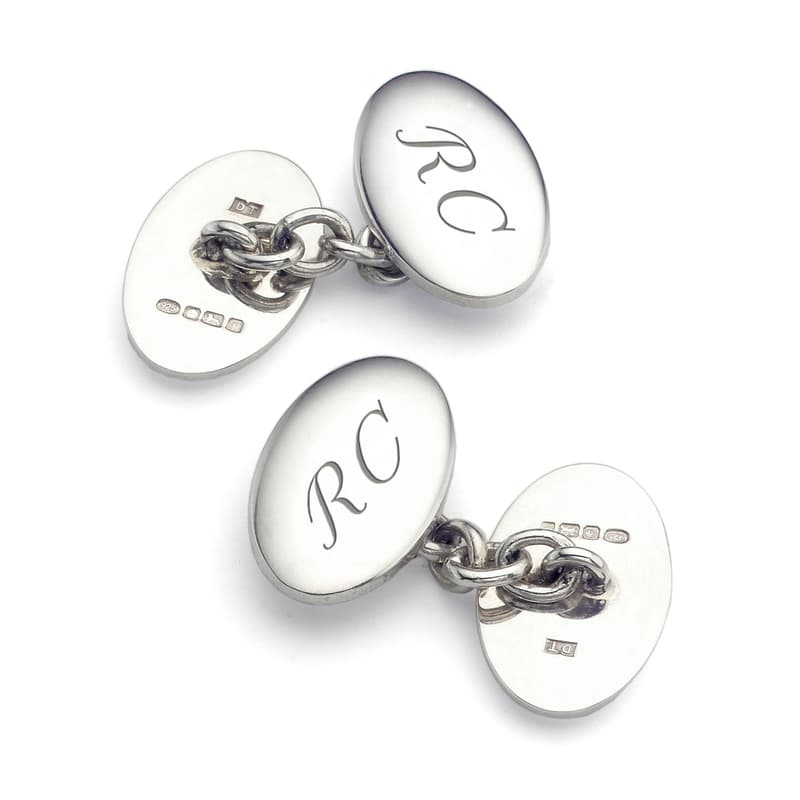 Classic Double Domed Sterling Silver Cufflinks