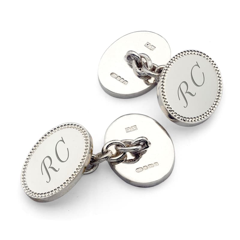 Classic Hobnail Sterling Silver Cufflinks