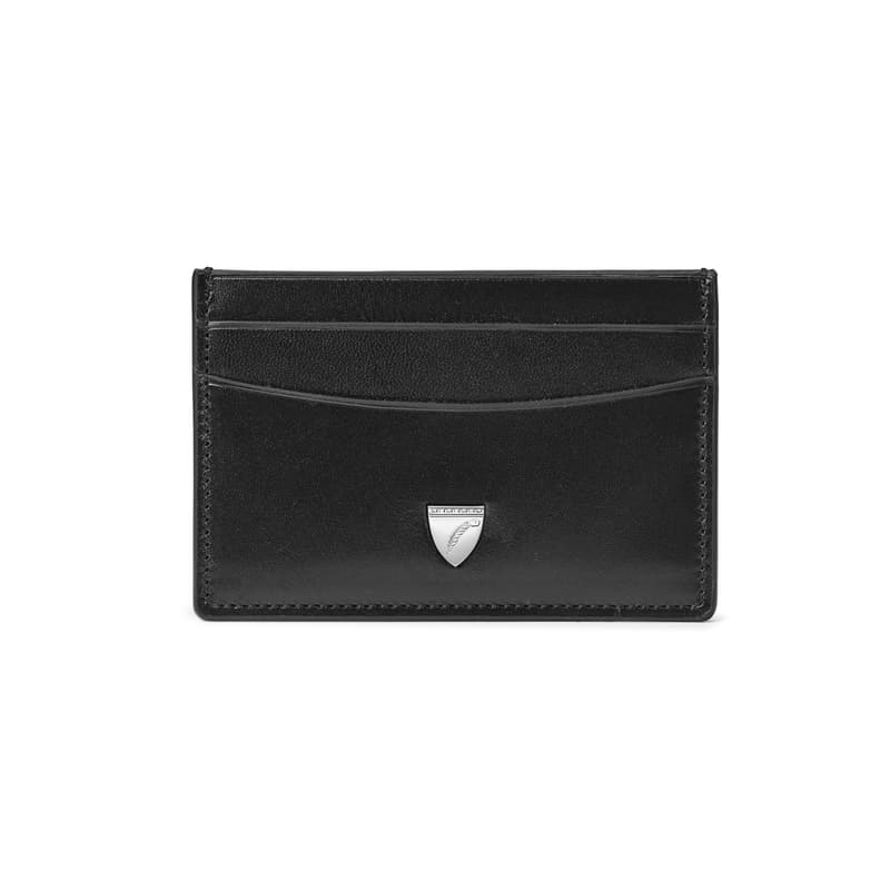 Slim Credit Card Holder in Smooth Black