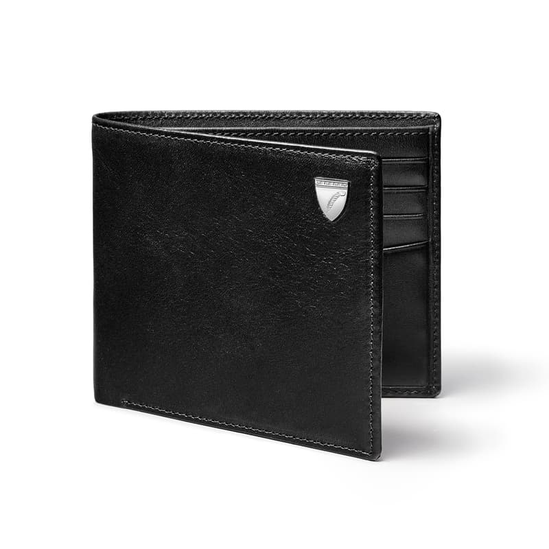 8 Card Billfold Wallet in Smooth Black