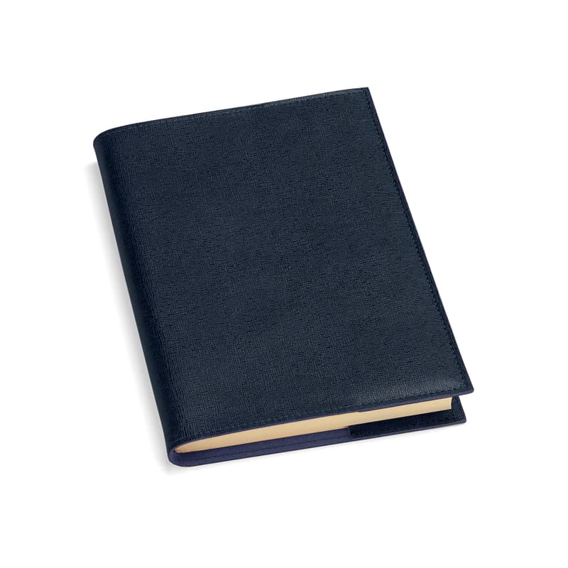 A5 Refillable Journal in Navy Saffiano