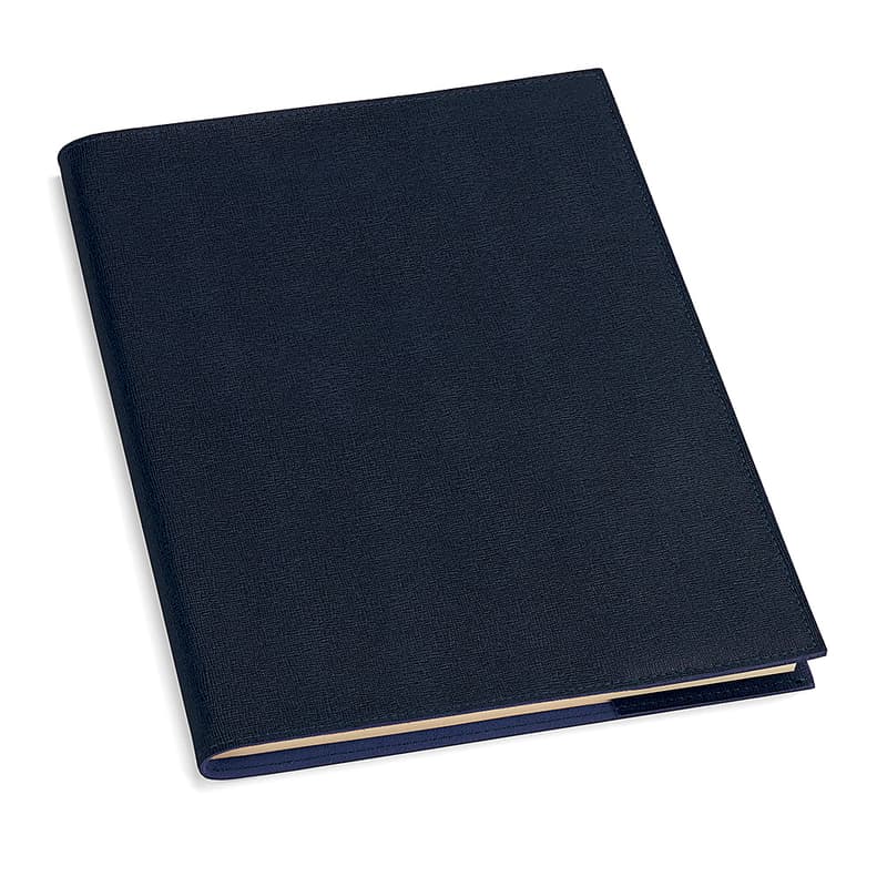 A4 Refillable Journal in Navy Saffiano