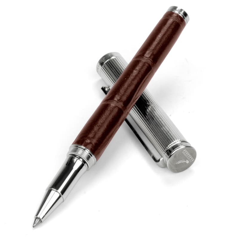 Ballpoint Pen in Deep Shine Amazon Brown Croc