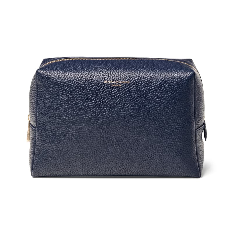 Toiletry Bag in Navy Pebble