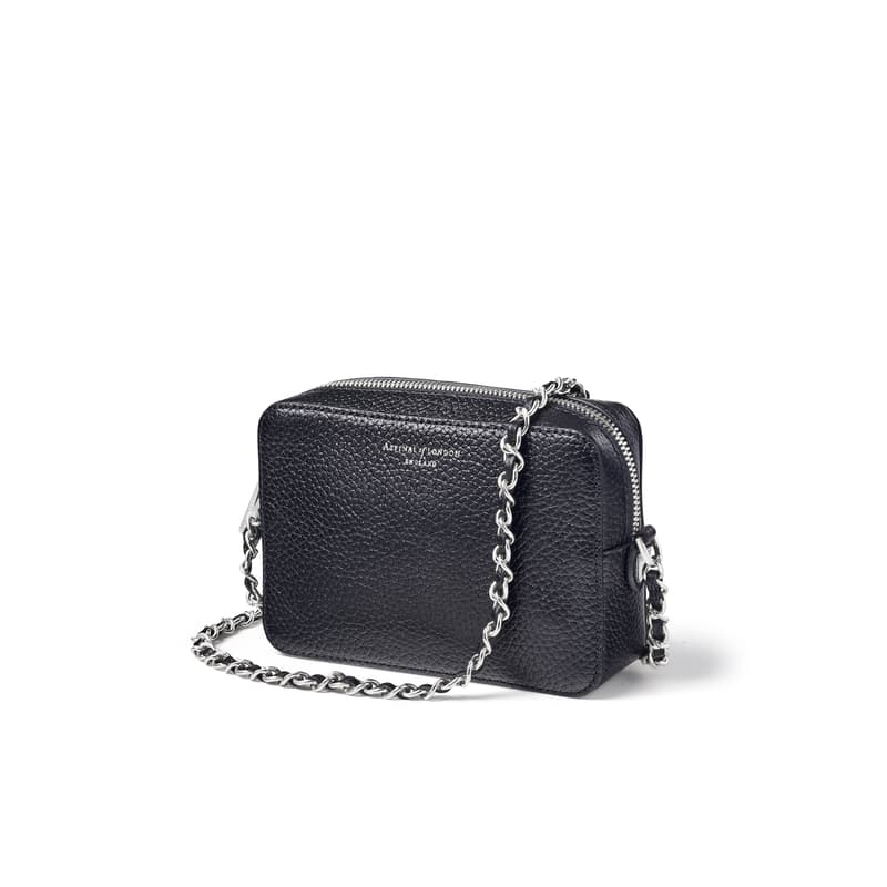 Milly Crossbody Bag in Black Pebble
