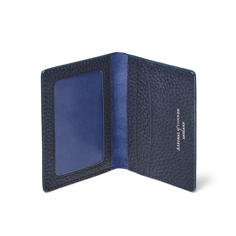 ID & Travel Card Case in Navy Pebble