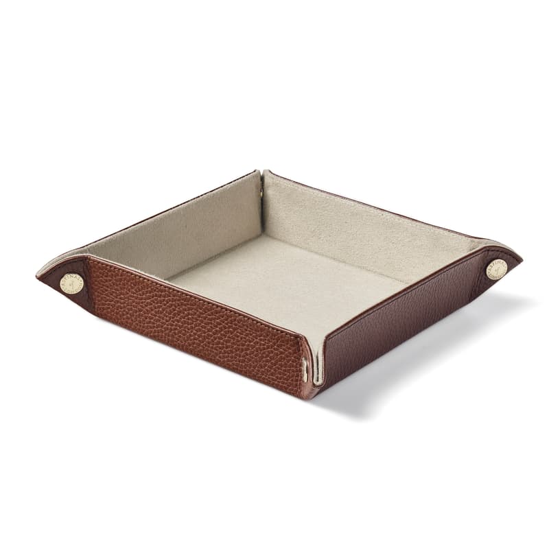 Medium Tidy Tray in Tobacco Pebble