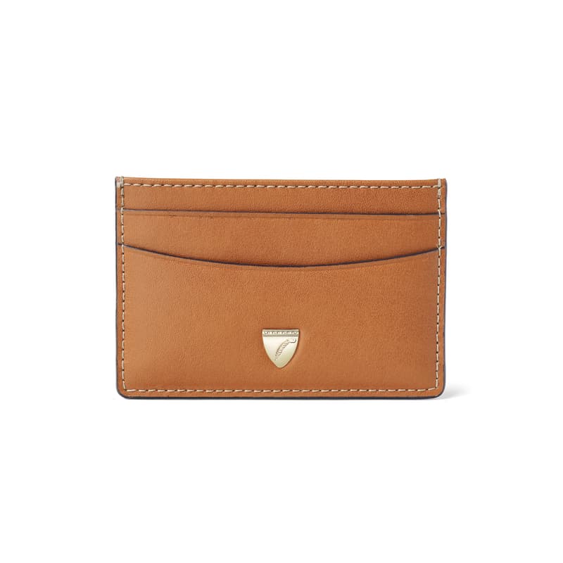 Slim Credit Card Holder in Smooth Tan