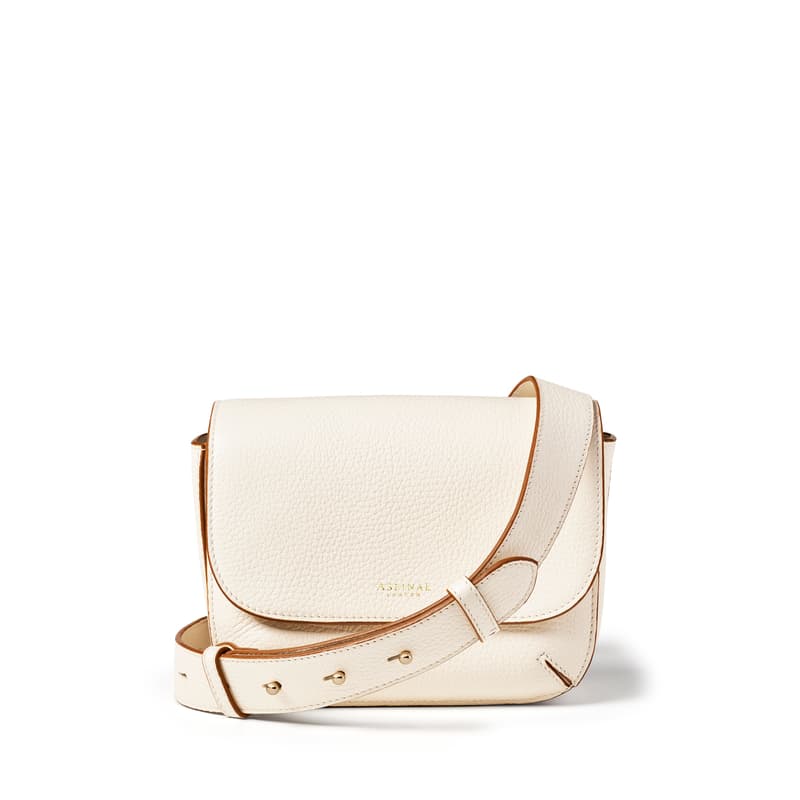 Ella Crossbody Bag in Ivory Pebble