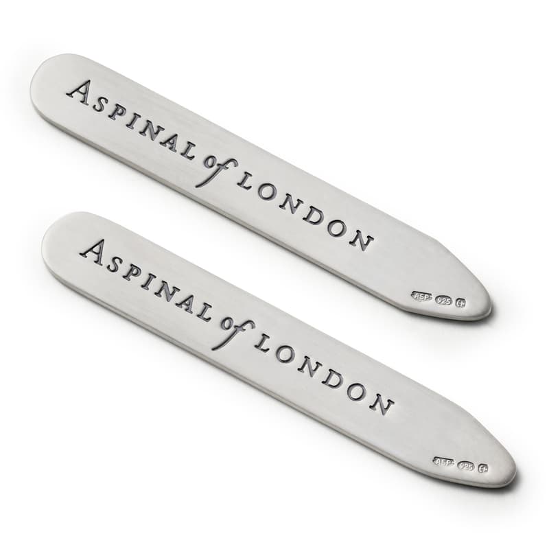 Matt Finish Sterling Silver Collar Stiffeners