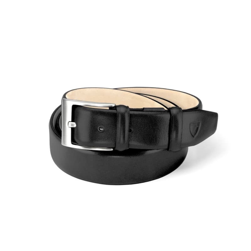Classic Men's Belt in Smooth Black