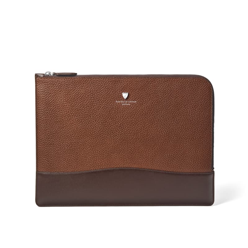City Leather Folio Case in Tobacco Pebble
