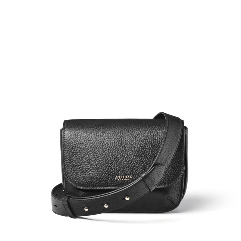 Ella Crossbody Bag in Black Pebble