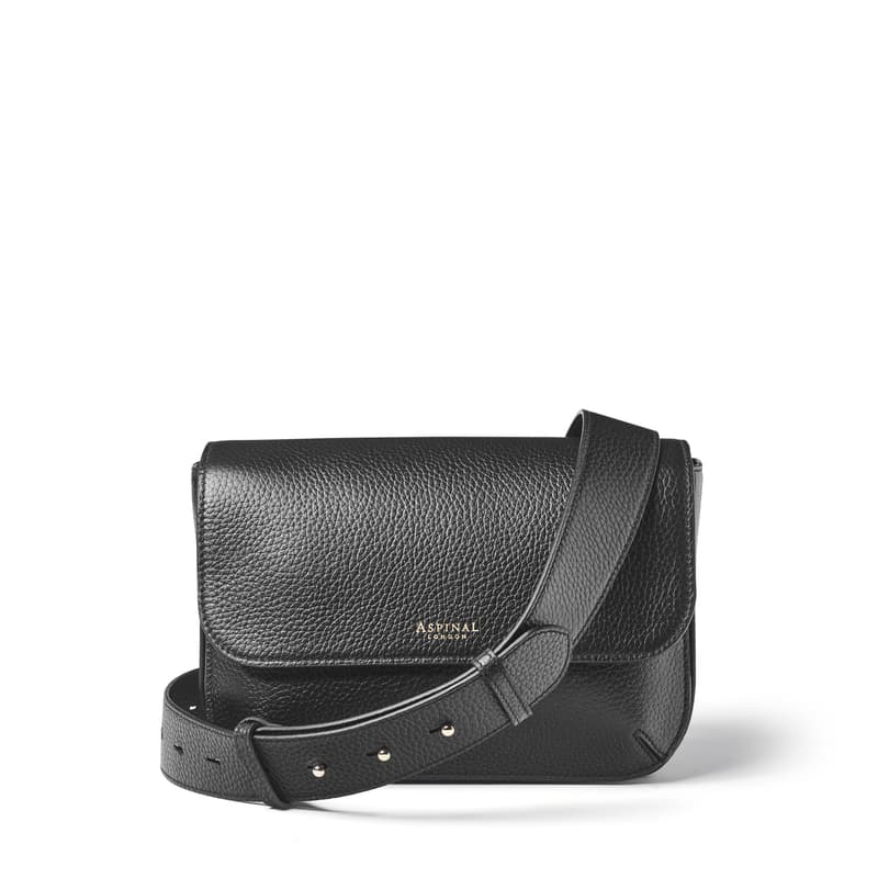 Ella Grande Crossbody Bag in Black Pebble