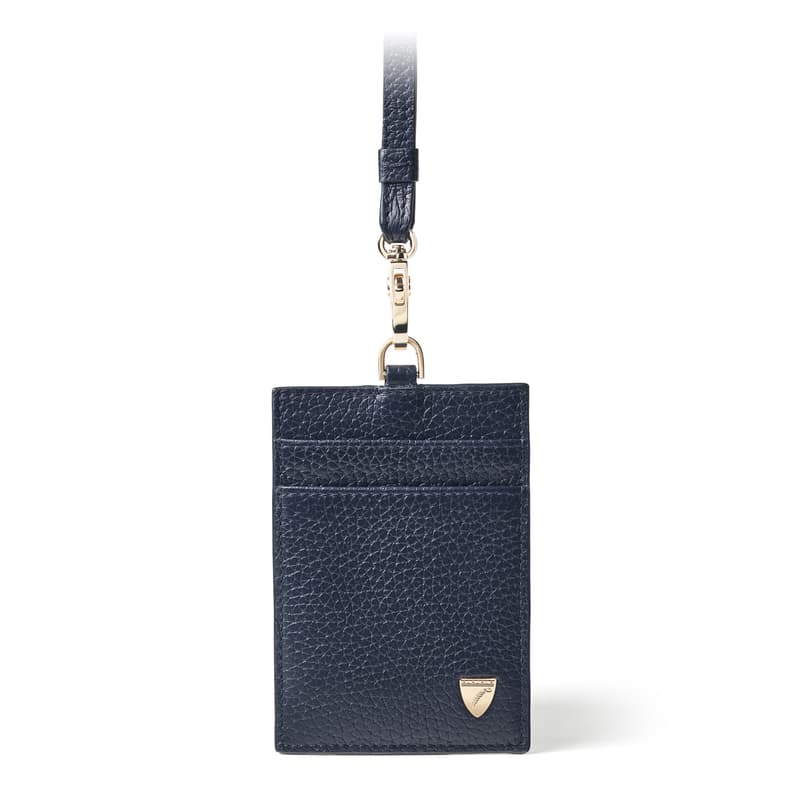 Lanyard ID & Card Holder in Navy Pebble
