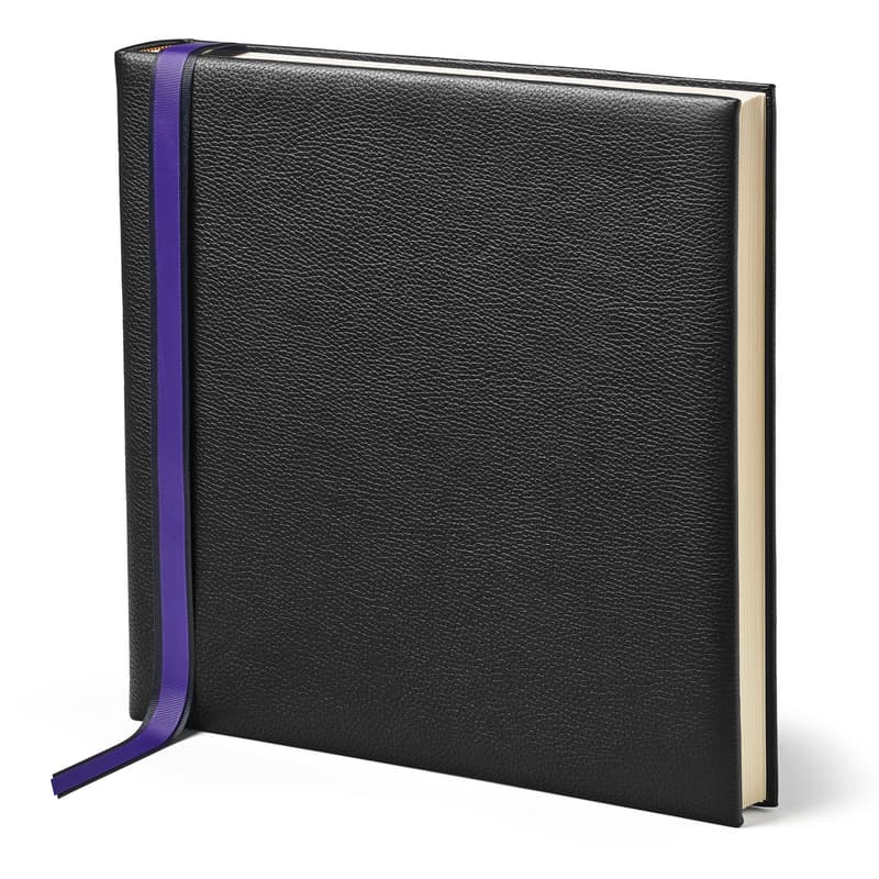 14-inch Leather Photo Album in Black Pebble