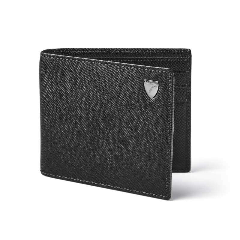 Billfold RFID Wallet in Black Saffiano