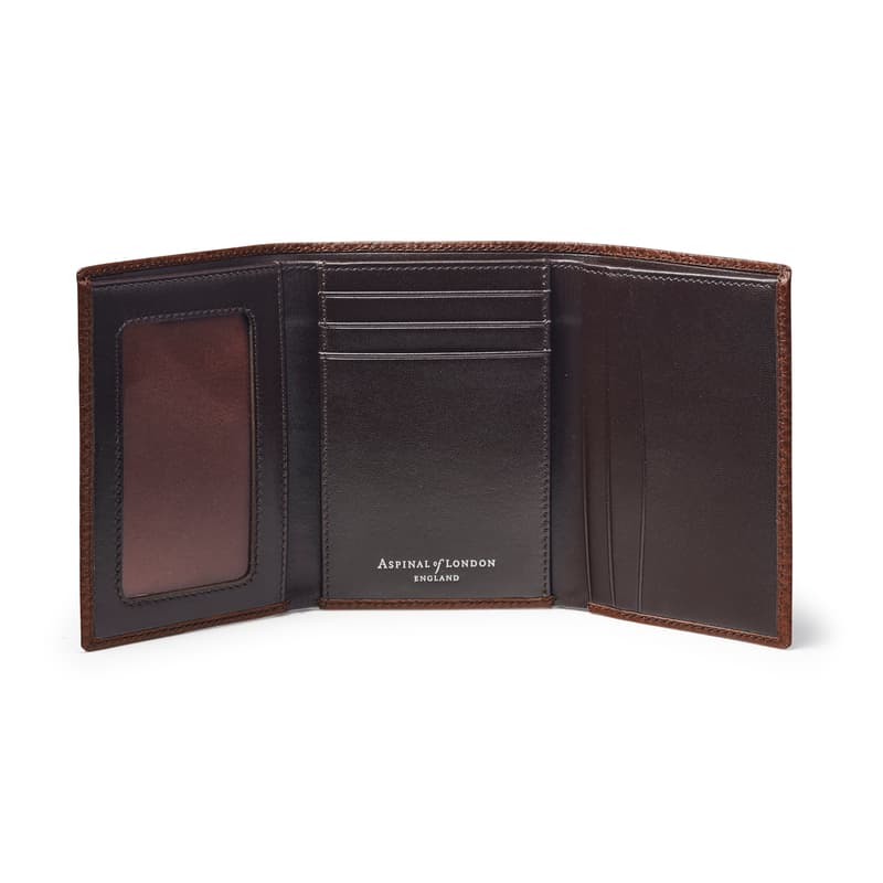 Trifold Wallet in Tobacco Pebble
