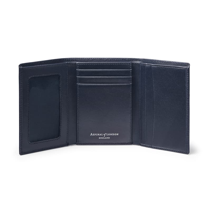 Trifold Wallet in Navy Pebble