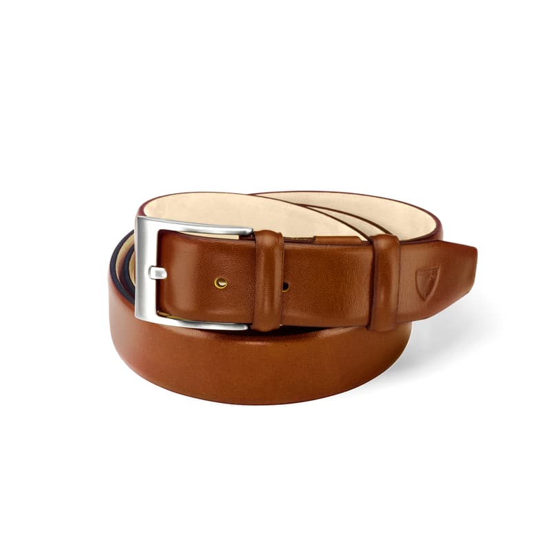 Classic Men's Belt in Smooth Cognac