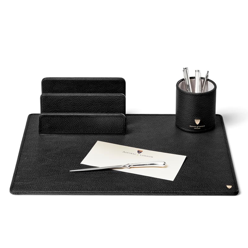A3 Desk Pad in Black Pebble