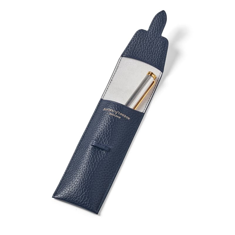 Pen Case in Navy Pebble