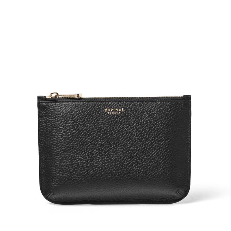 Medium Ella Pouch in Black Pebble