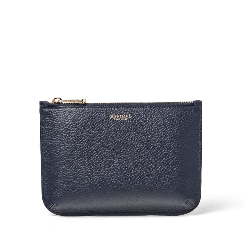 Medium Ella Pouch in Navy Pebble