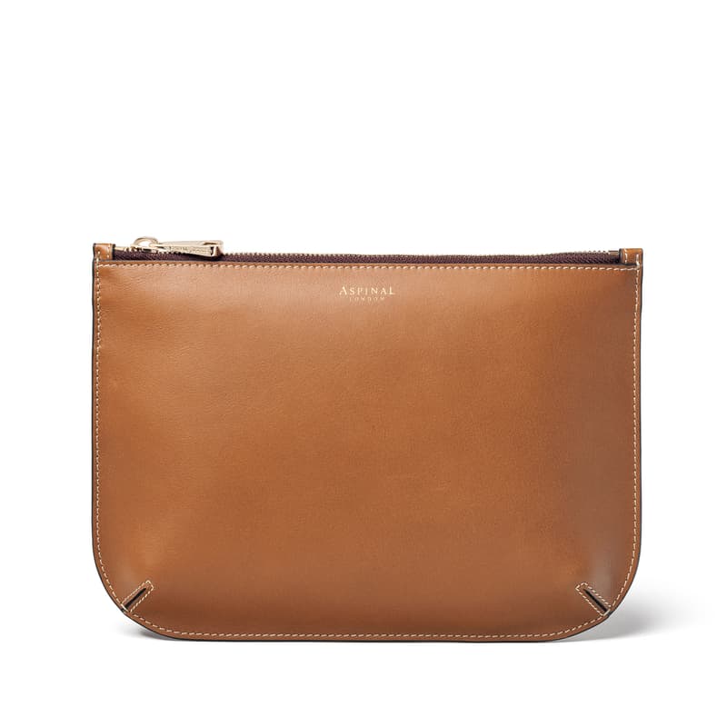 Large Ella Pouch in Smooth Tan