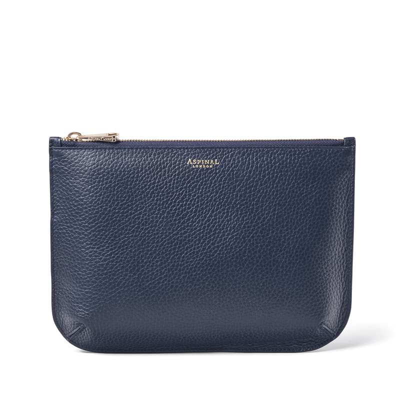 Large Ella Pouch in Navy Pebble