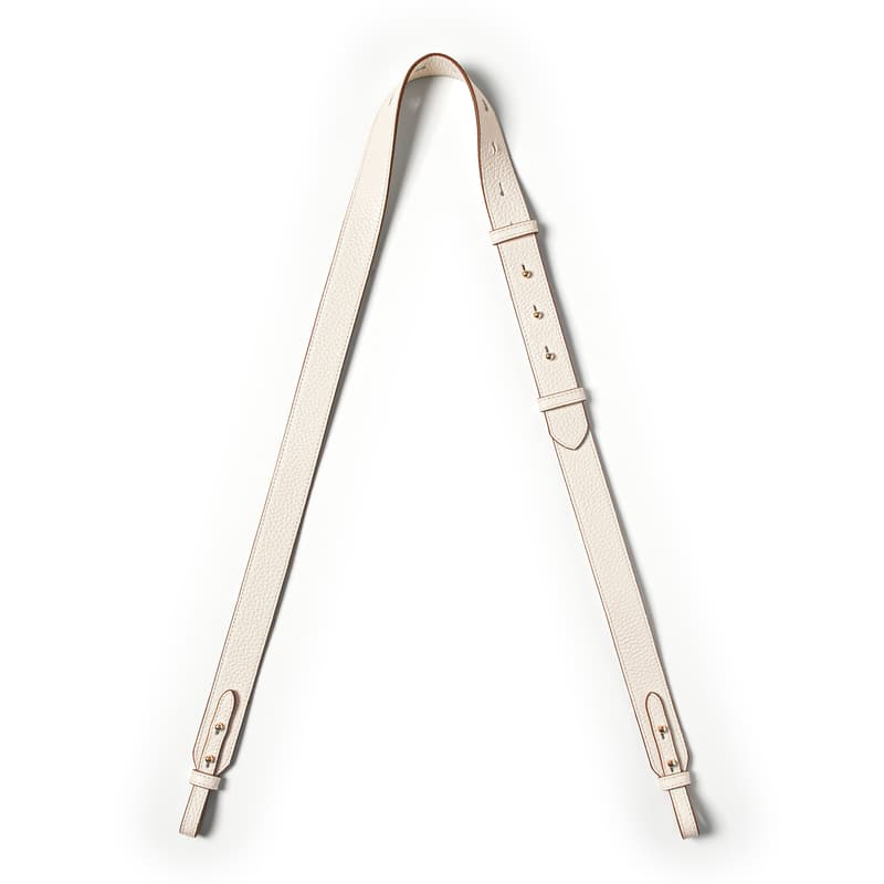 Ella Bag Strap in Ivory Pebble
