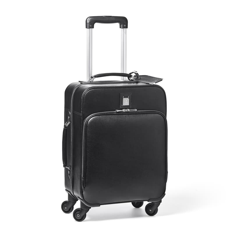 Connaught Cabin Suitcase in Black Saffiano