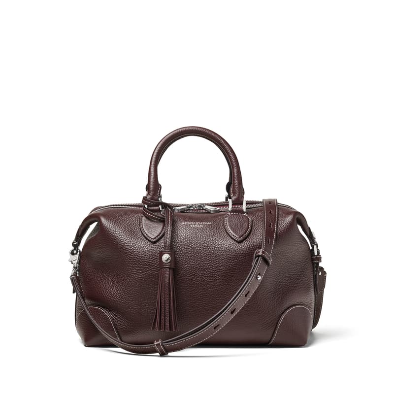 Hudson Bags in Wine Milled Pebble