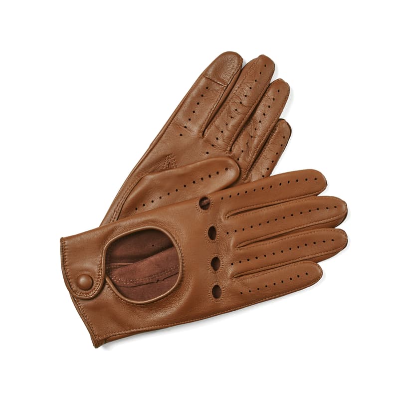 Women's Driving Gloves in Tan Nappa