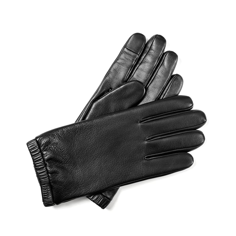 Men's Weekend Leather Gloves in Black Nappa