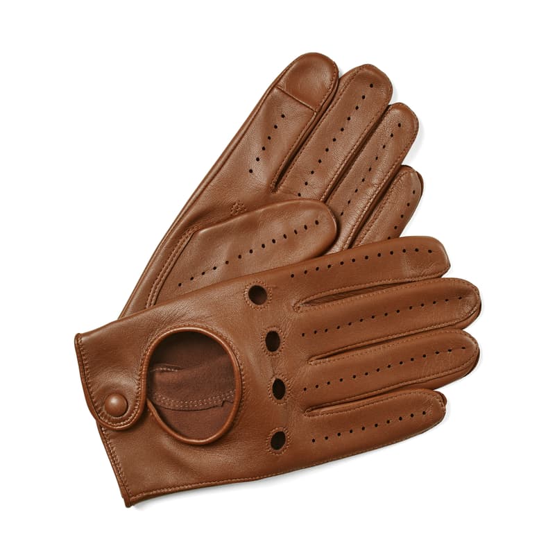 Men's Driving Gloves in Tan Nappa