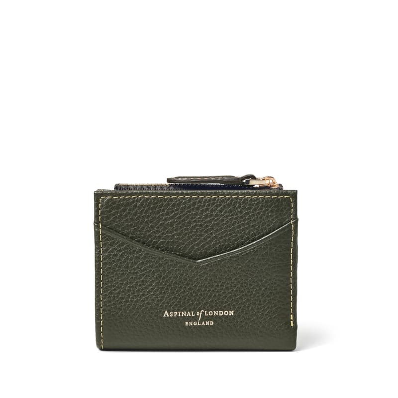 Hudson Multi-Use Pocket Wallet in Forest Green Milled Pebble