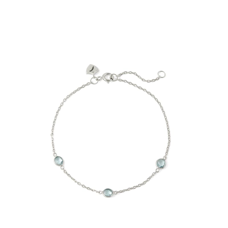 Gemstone Bracelet in Swiss Blue Topaz & Sterling Silver 925