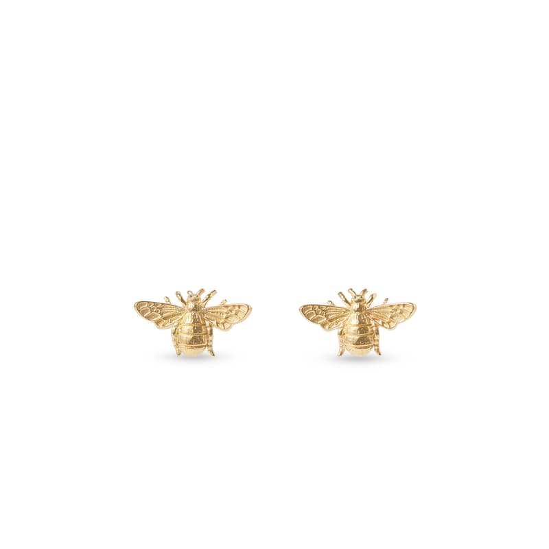 Bee Stud Earrings in 18ct Gold Vermeil
