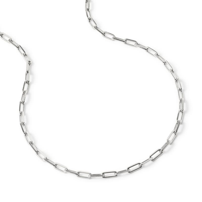 17-inch Paper Clip Chain Necklace in Sterling Silver 925