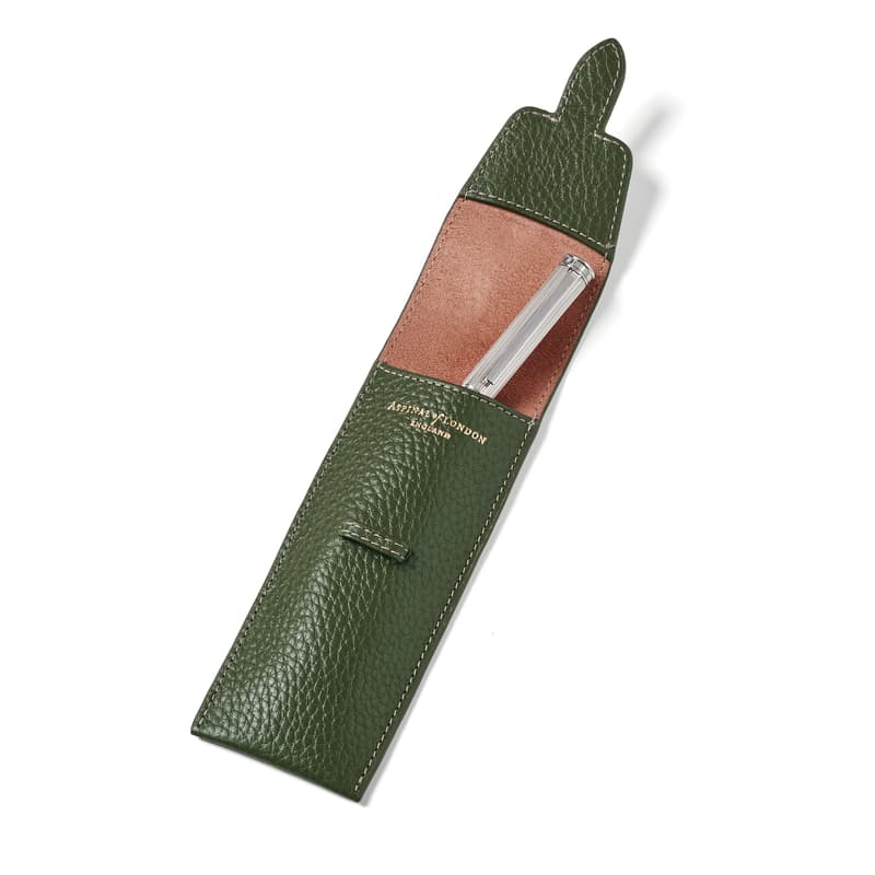 Pen Case in Racing Green Pebble