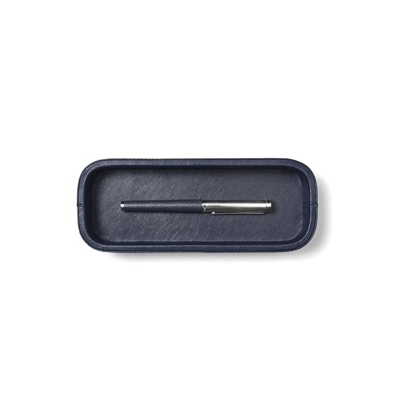 Pen Tidy Tray in Navy Saffiano