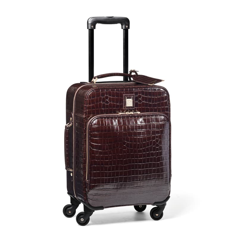 Connaught Cabin Suitcase in Deep Shine Amazon Brown Croc