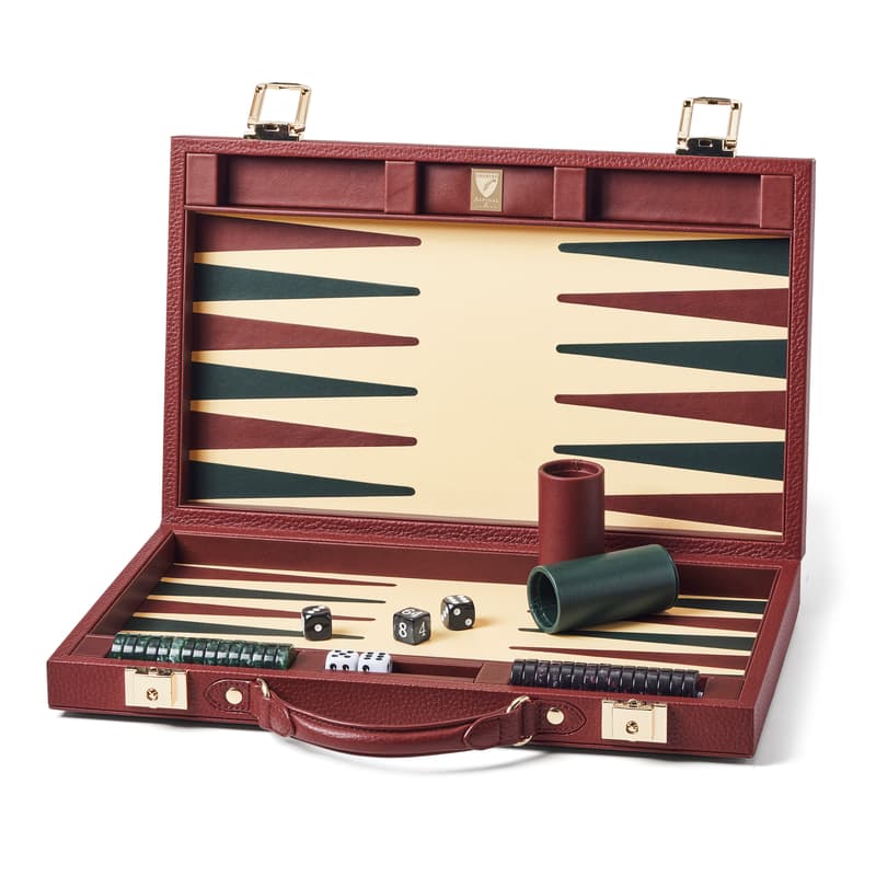 15-inch Backgammon Set in Merlot Pebble