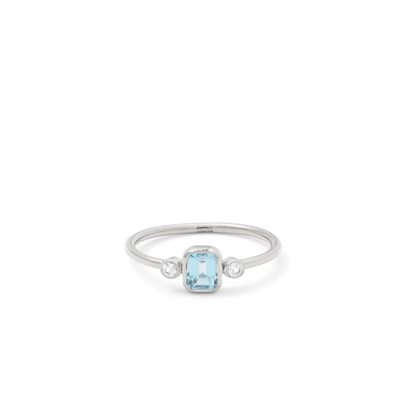 Gemstone Ring in Swiss Blue Topaz & Sterling Silver 925