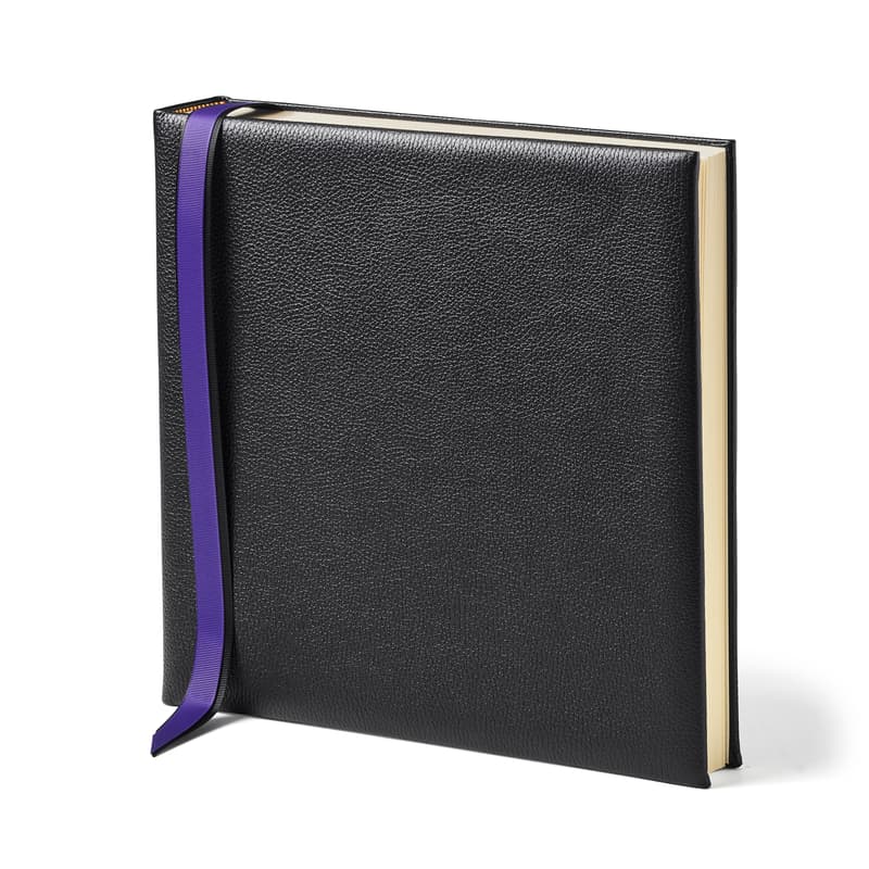 12-inch Leather Photo Album in Black Pebble